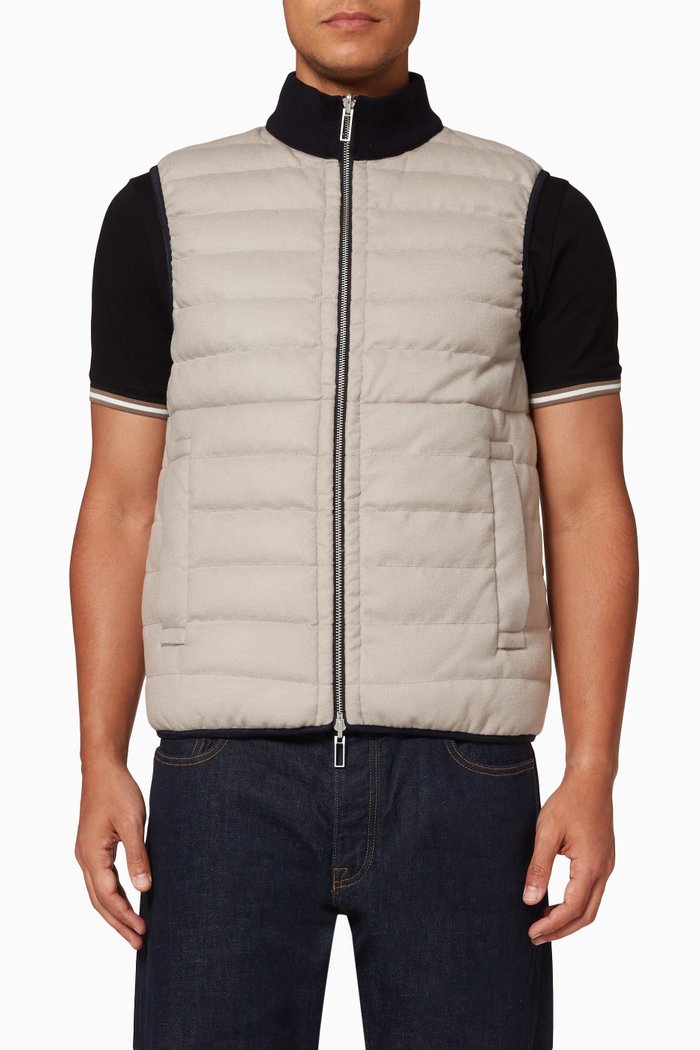 

Reversible Gilet in Padded Nylon, Blue