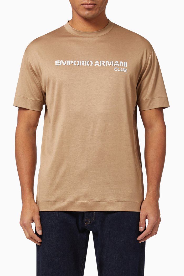 

EA Logo Text T-shirt in Jersey, Neutral