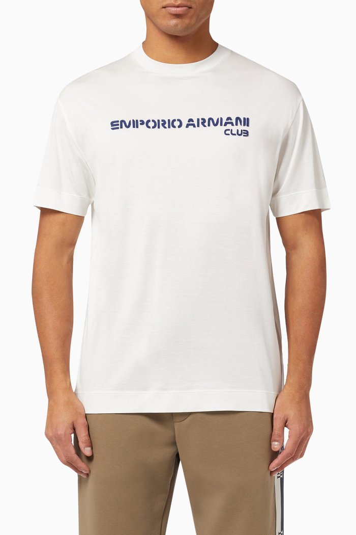 

EA Logo Text T-shirt in Jersey, Neutral