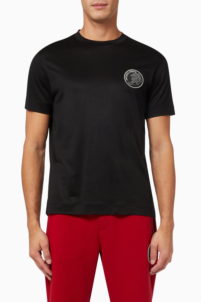 

Chinese New Year Collection T-shirt in Cotton-blend Jersey, Black