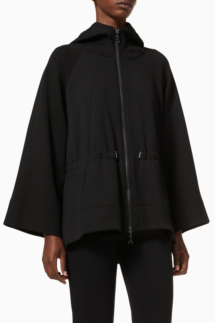 

EA Hooded Parka Jacket in Scuba, Black