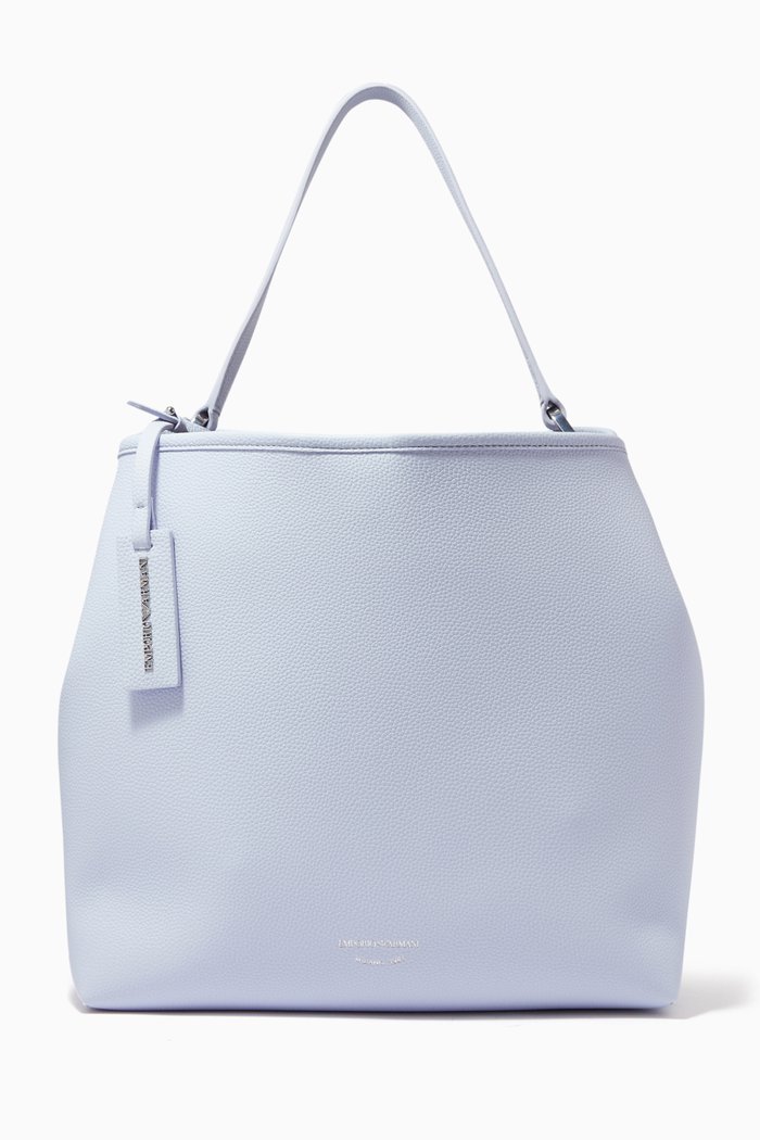

My EA Large Hobo Bag in Faux Leather, Blue