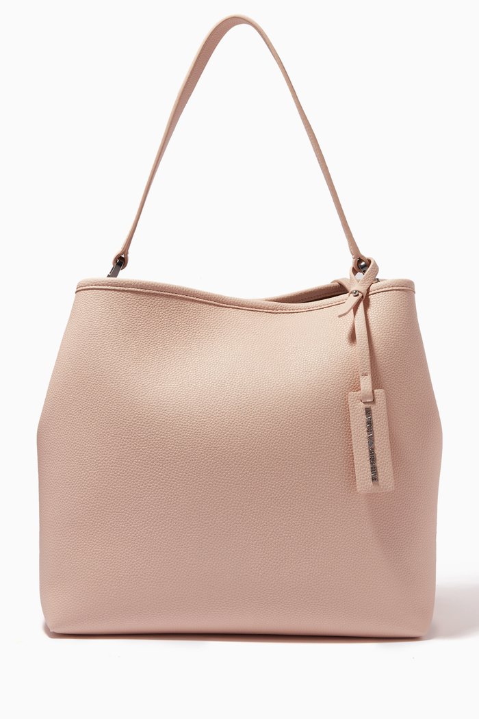 

My EA Large Hobo Bag in Faux Leather, Pink