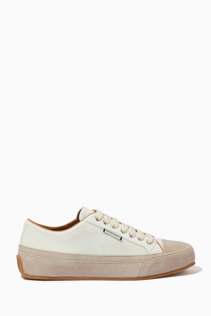 

Holiday Sneakers in Velvet & Suede, Neutral