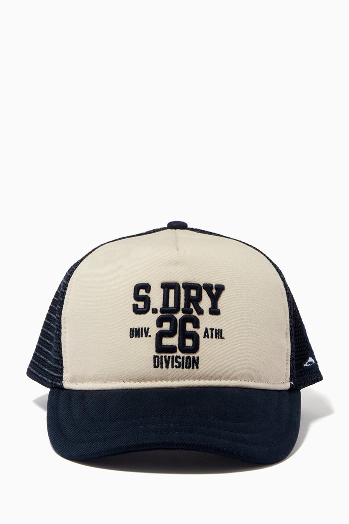 

Classic Trucker Cap in Canvas & Mesh, Multicolour