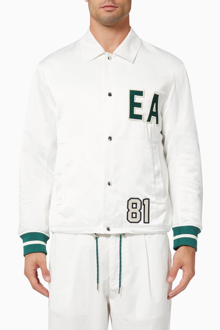 

Logo Jacket in Nylon, White