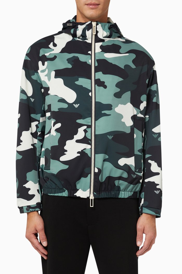 

EA Camo Hoodie in Nylon, Blue