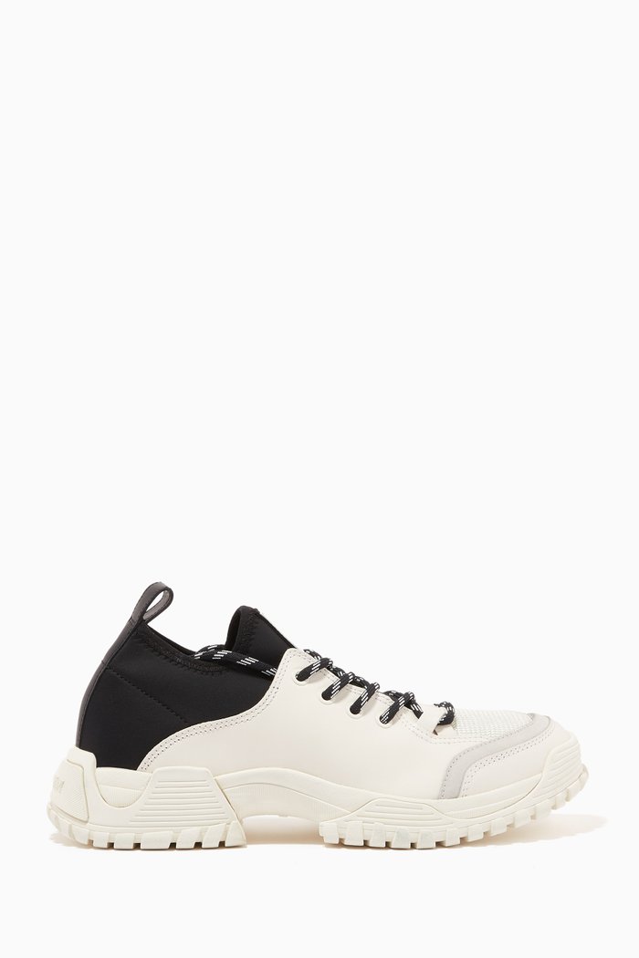 

Chunky Sneakers in Leather, Nylon & Mesh, White