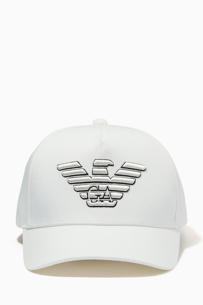 

EA Embroidered Baseball Hat in Gabardine, Neutral