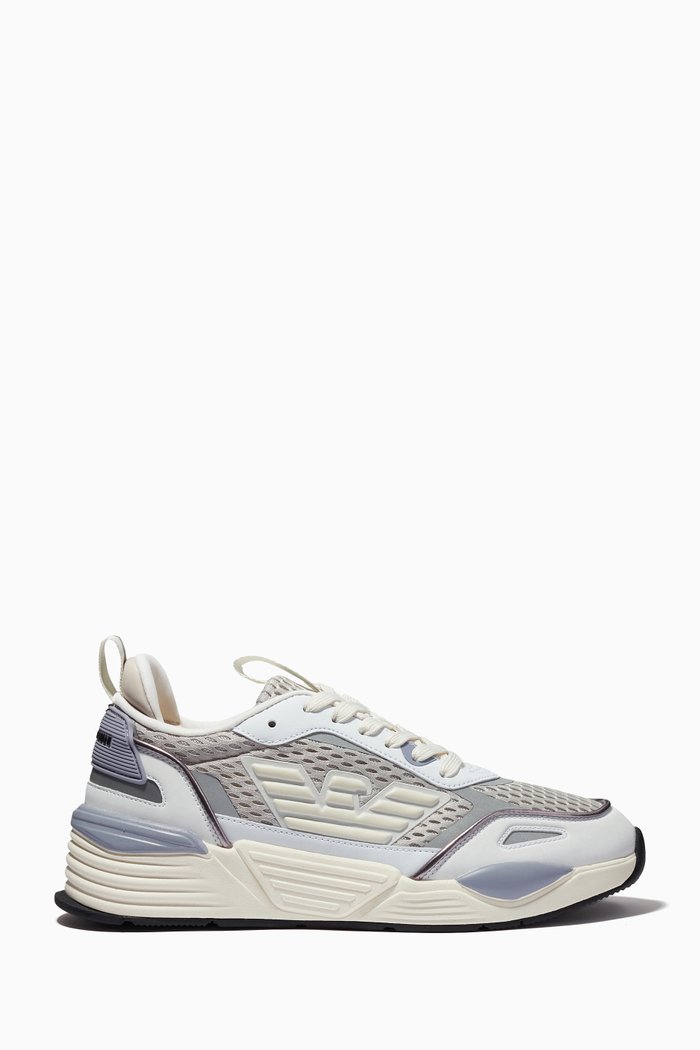 

Sneakers in Mesh & Nubuck Leather, Purple