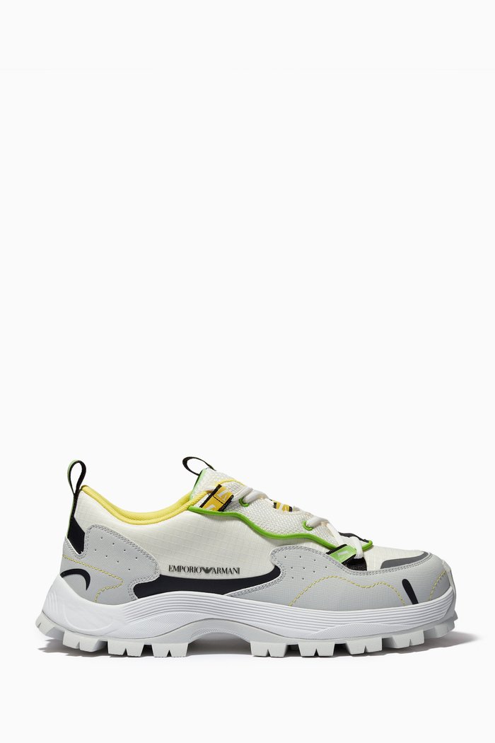 

Racing Sneakers in Ripstop Nylon & Mesh, White