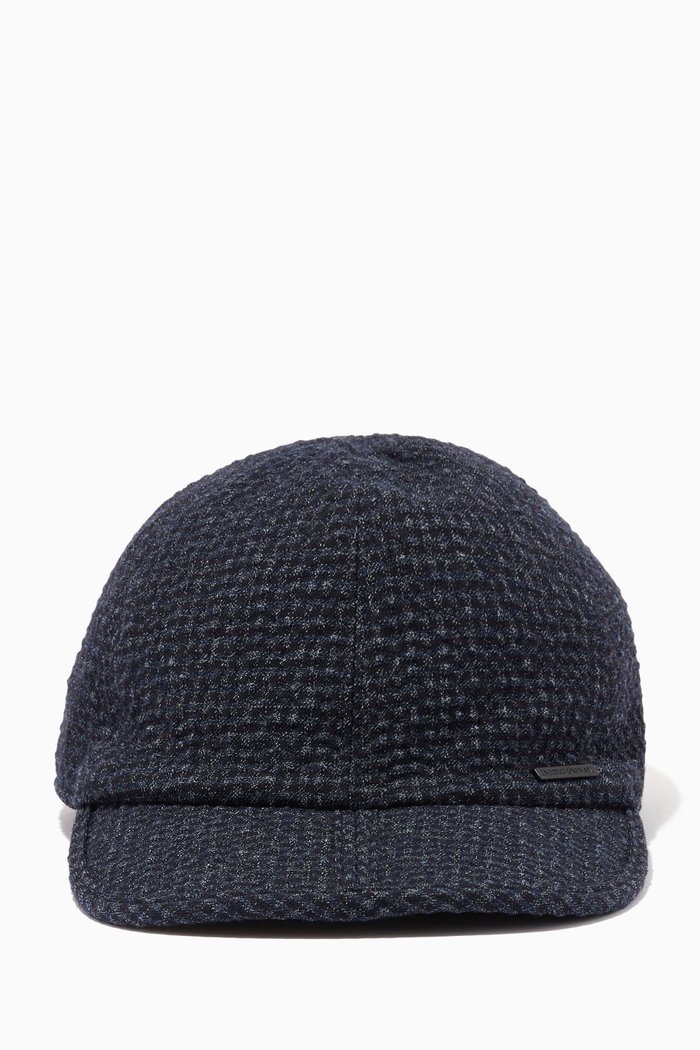 EA Baseball Hat in Seersucker, Blue