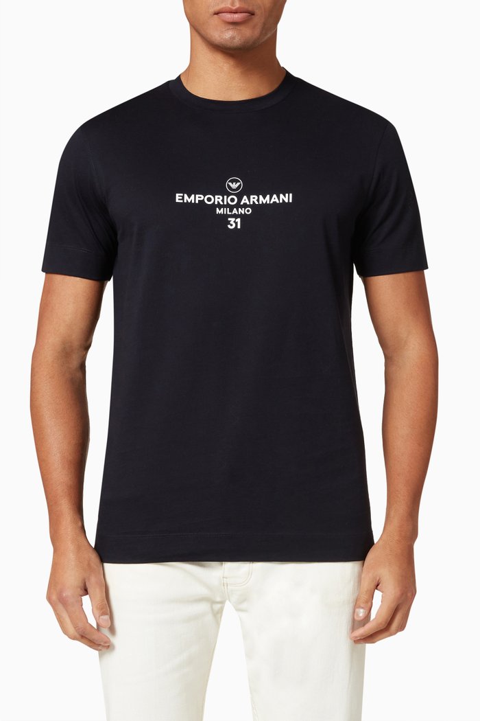 

EA Milano 31 T-shirt in Cotton Jersey, Blue