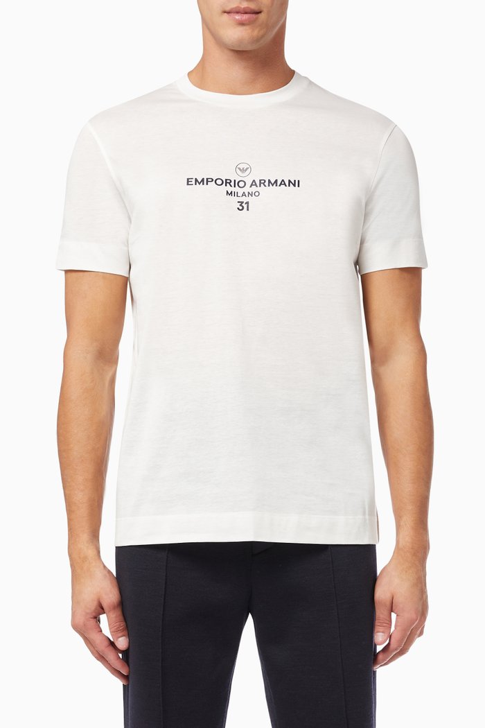 

EA Milano 31 T-shirt in Cotton Jersey, White