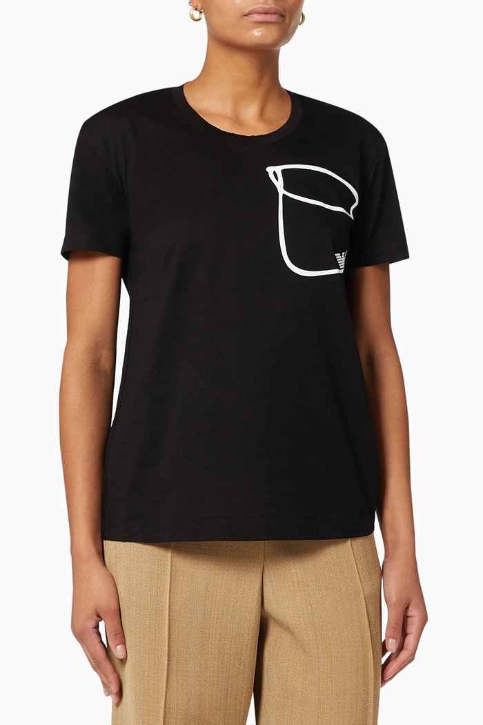 

EA Pocket T-shirt in Mercerized Cotton, Black