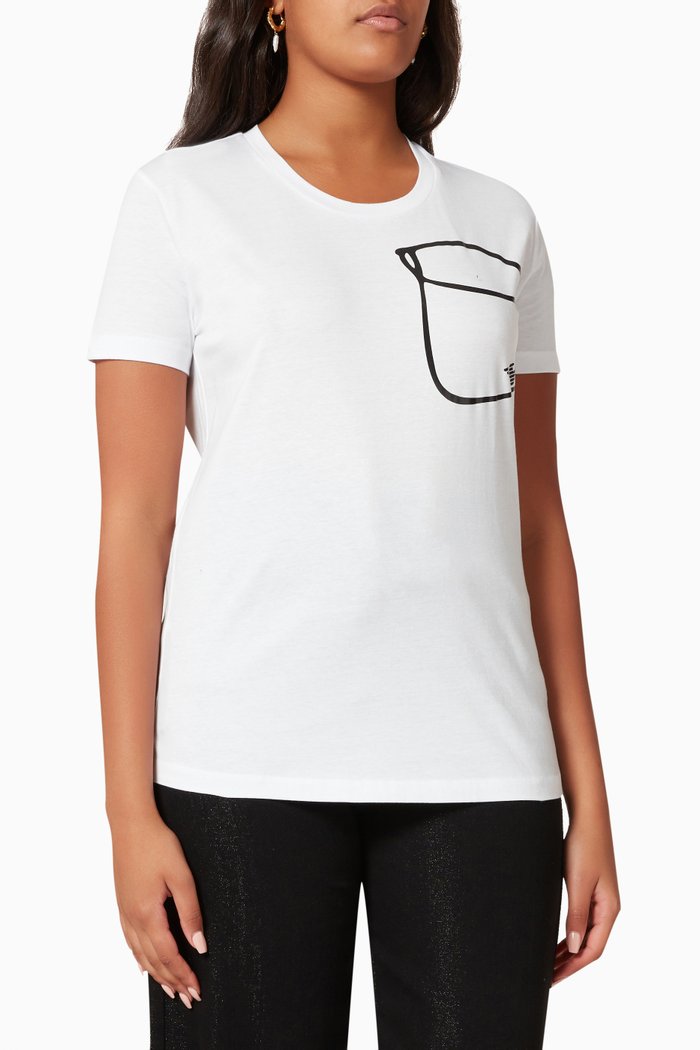 

EA Pocket T-shirt in Mercerized Cotton, White