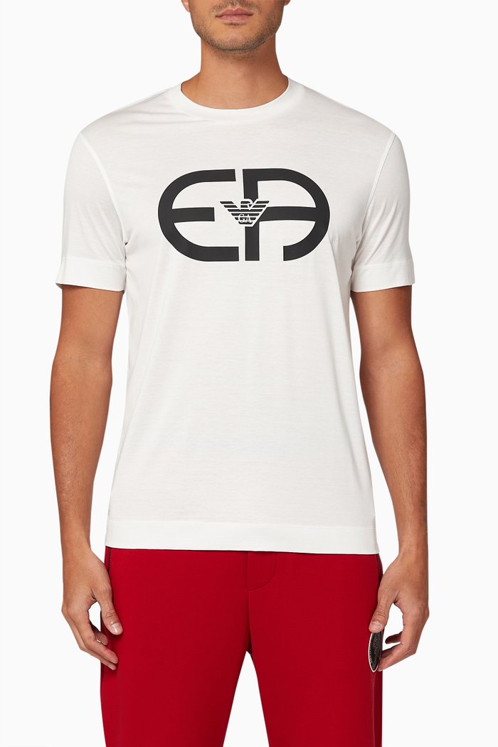 

Large Recreate Logo T-Shirt in Tencel Blend, White