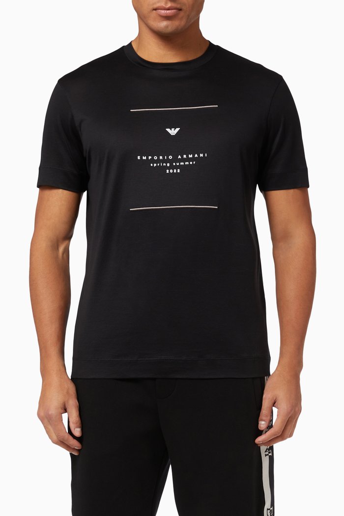 

EA Spring/Summer '22 T-shirt in Jersey, Black