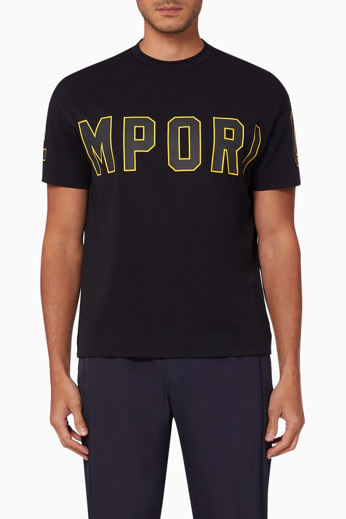 

Oversized Logo T-Shirt in Cotton Jersey, Blue