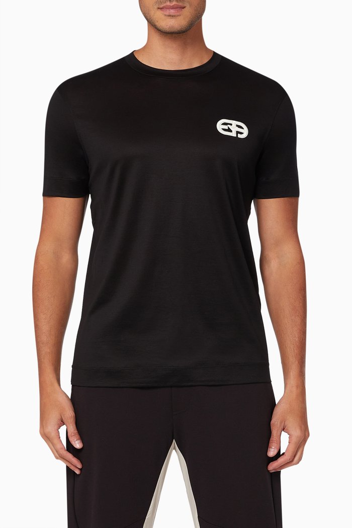 

R-EAcreate Logo T-shirt in Cotton Blend, Black