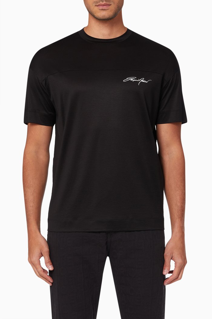

Logo T-Shirt in Cotton Jersey, Black