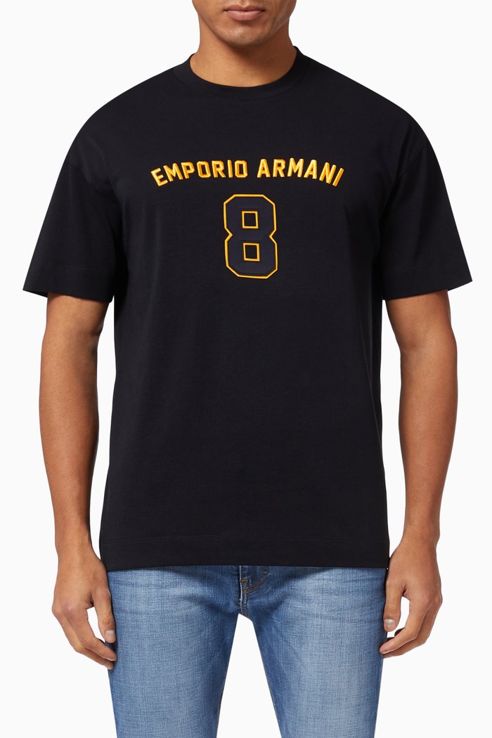 

EA 8 Logo T-shirt in Jersey, Blue