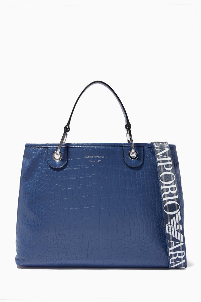 

My EA Medium Tote Bag, Blue