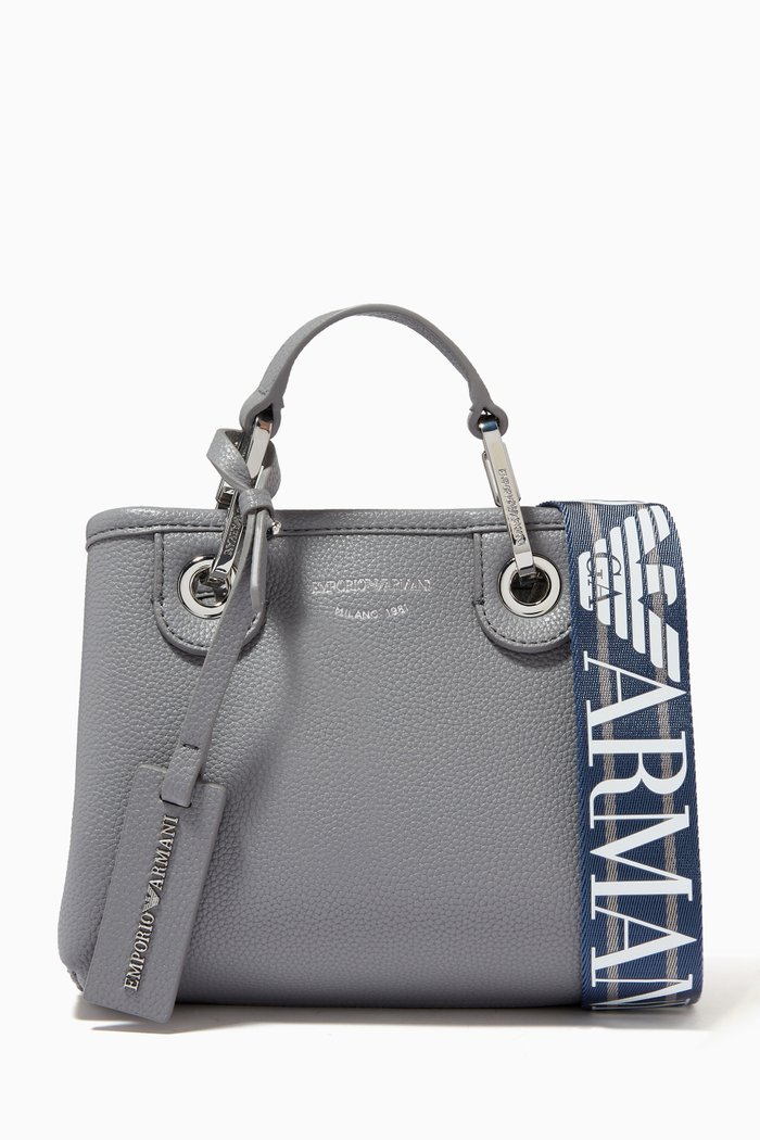 

My EA XSmall Tote Bag in Faux Leather, Grey