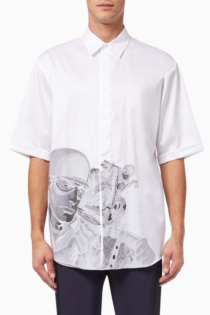 

Racing Capsule Collection Shirt in Cotton Twill, White