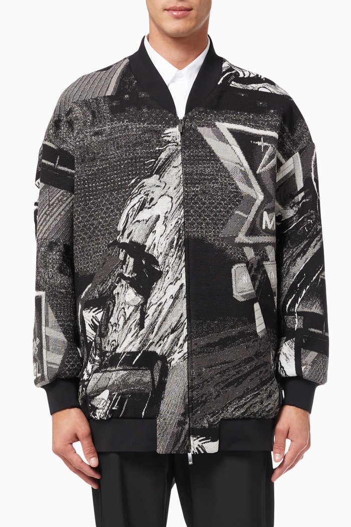 

Racing Capsule Collection Bomber Jacket in Jacquard, Black