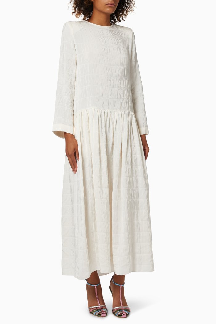 

Icon Capsule Collection Maxi Dress in Fluid Viscose, White