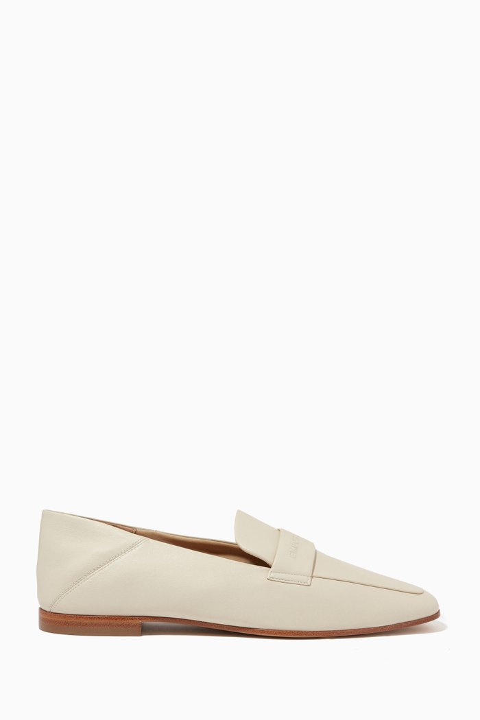 

Embossed Logo Loafers in Nappa, Neutral
