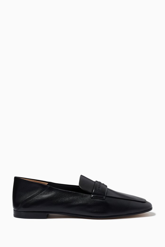 

Embossed Logo Loafers in Nappa, Black