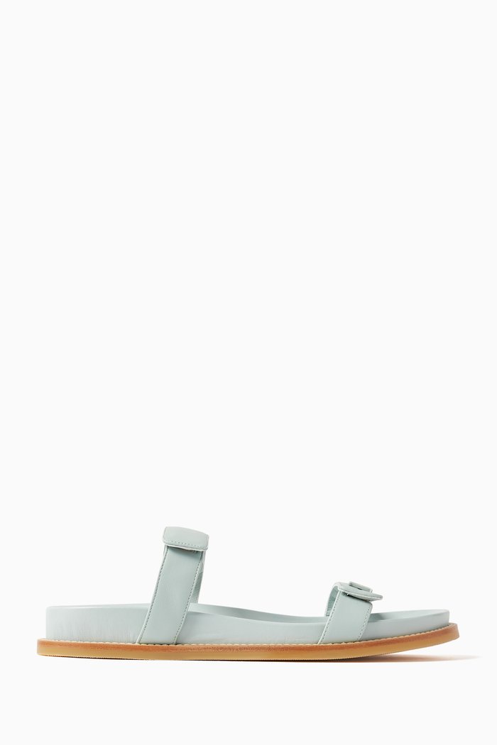 

Flat Sandals in Nappa, Green