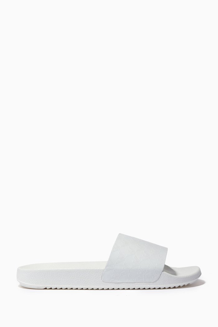 EA Eagle Slide Sandals in Rubber, White