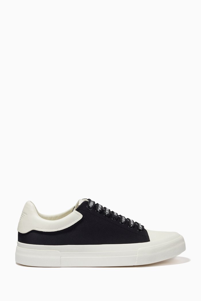 

Logo Sneakers in Canvas, Black