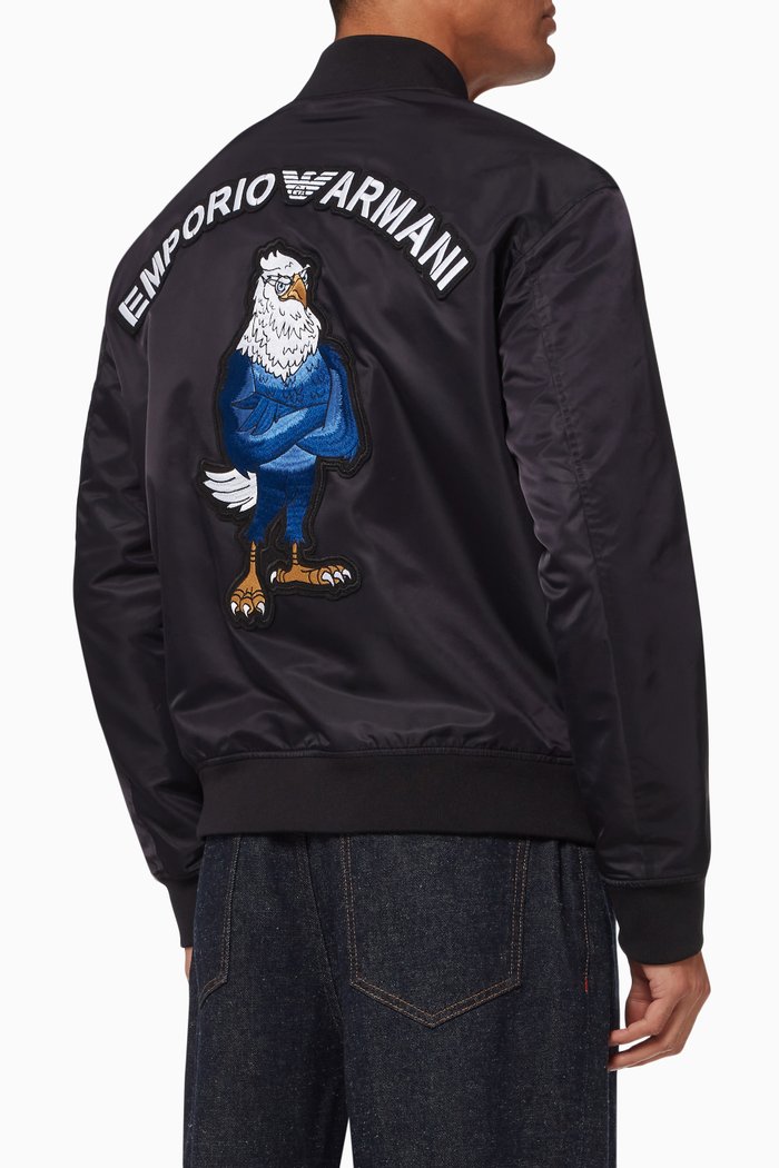 

New Manga Bomber Jacket in Nylon, Blue