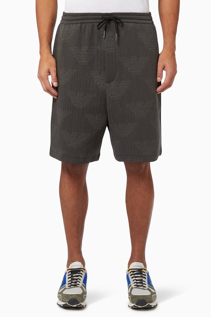 

EA Monogram Shorts in Double Jersey, Grey