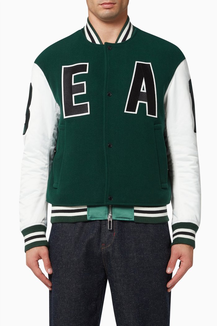 

EA Bomber Jacket in Fleece, Green