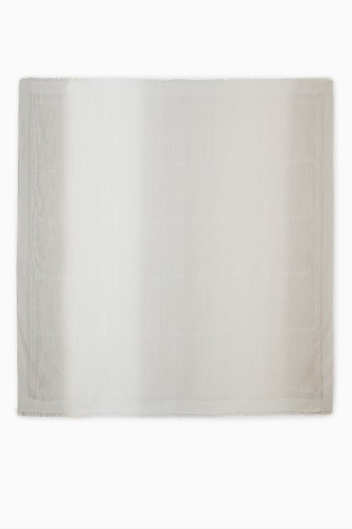 

EA Logo Check Scarf in Modal, Neutral