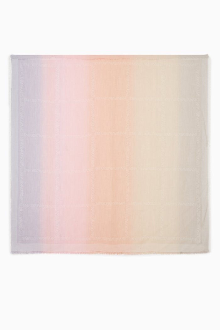 

EA Logo Check Scarf in Modal, Multicolour