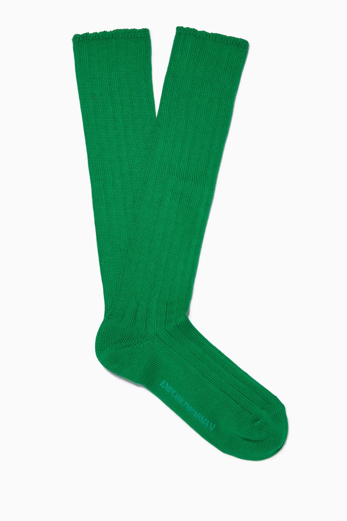 

Surfer Capsule Collection Socks in Rib-knit, Green