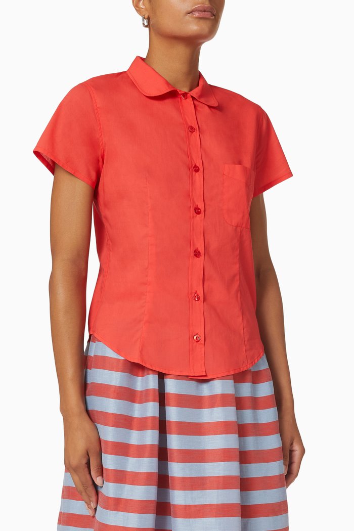 

Shirt in Cotton Poplin, Red