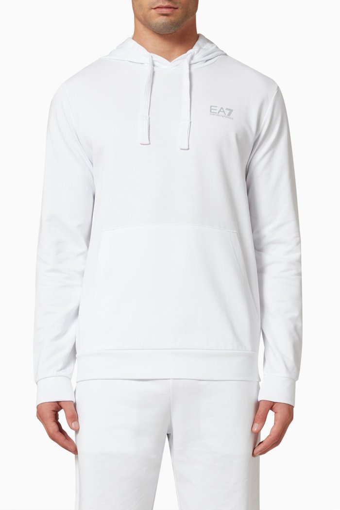 

EA7 Train Core ID Hoodie in Jersey, White