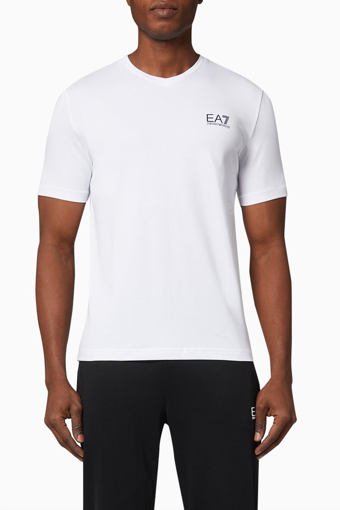 

EA7 Train Core T-shirt in Cotton Jersey, White