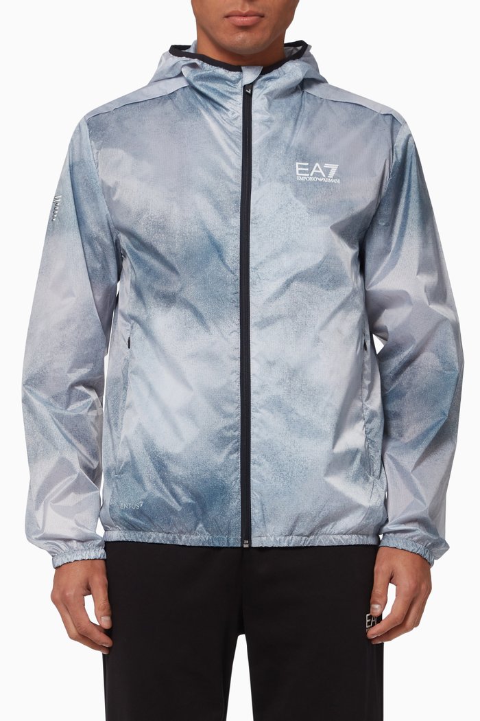 

Hooded Blouson in Nylon, Grey