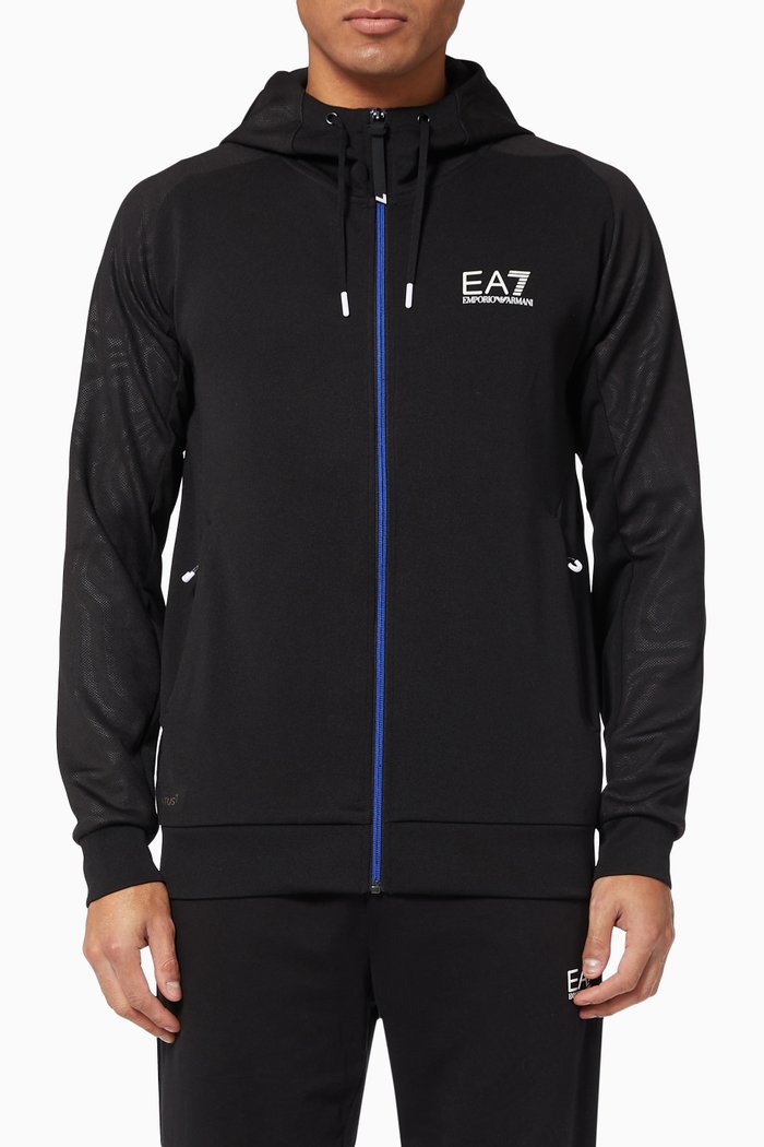 

EA7 Ventus7 Hoodie in Jersey, Black