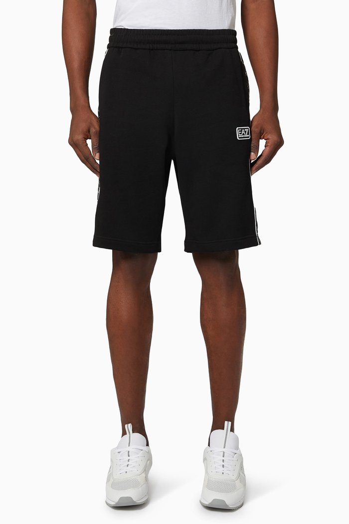 

EA7 Train Graphic Series Bermuda Shorts in Jersey, Black