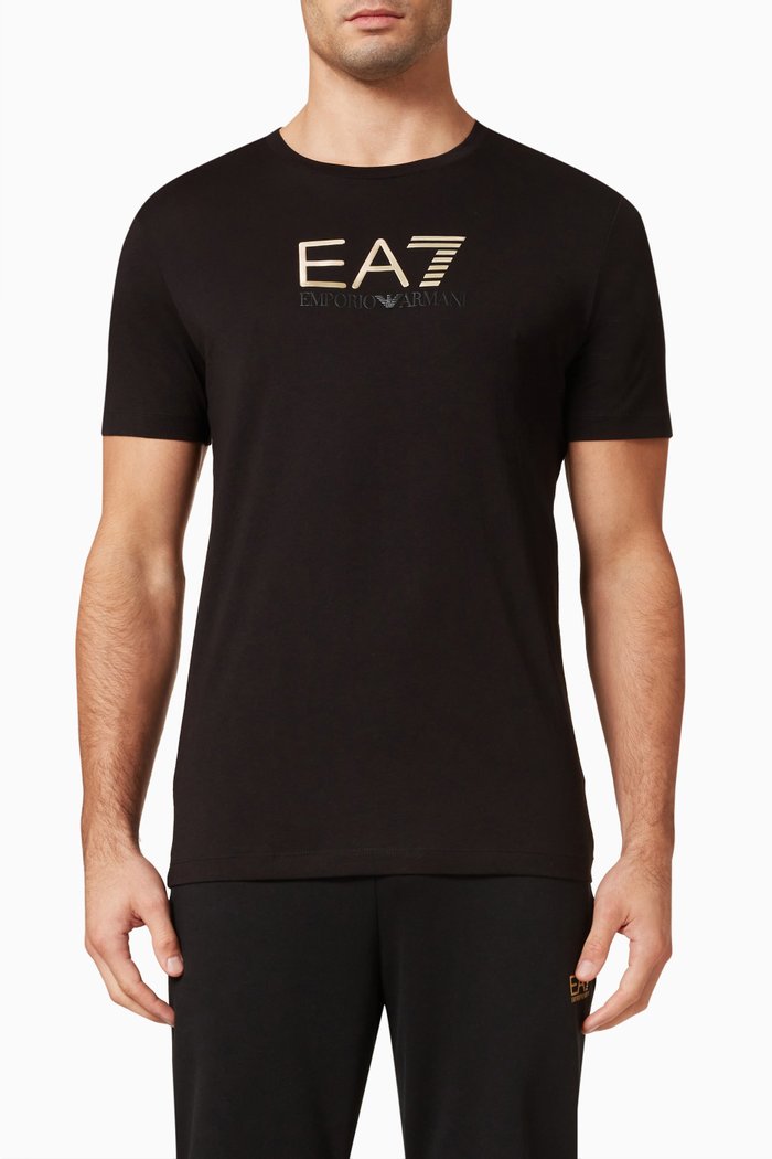 

Bold Logo T-Shirt in Cotton Jersey, Black