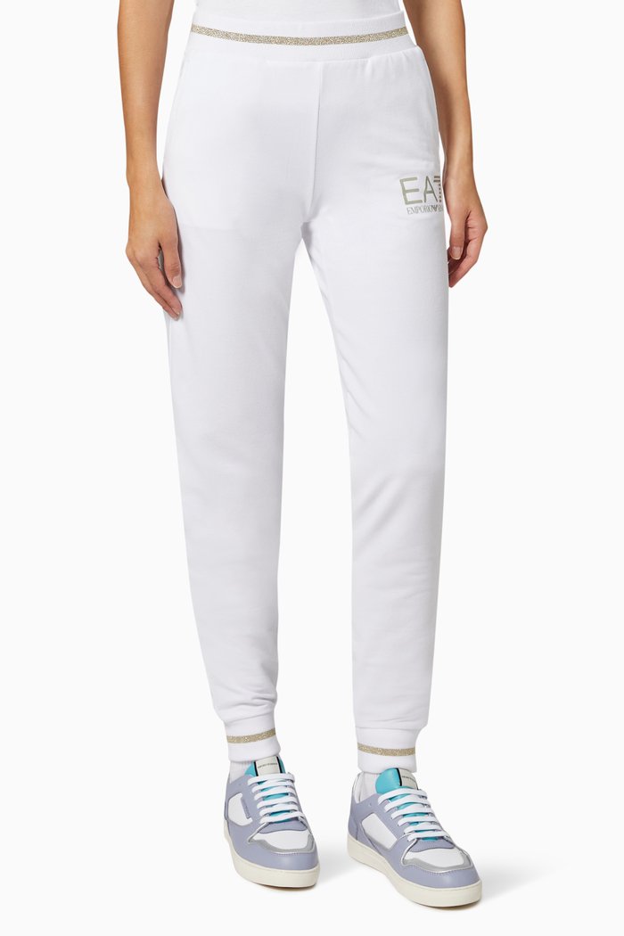 

EA7 Train Core Joggers in Jersey, White